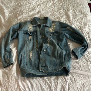 Ripped jean jacket
